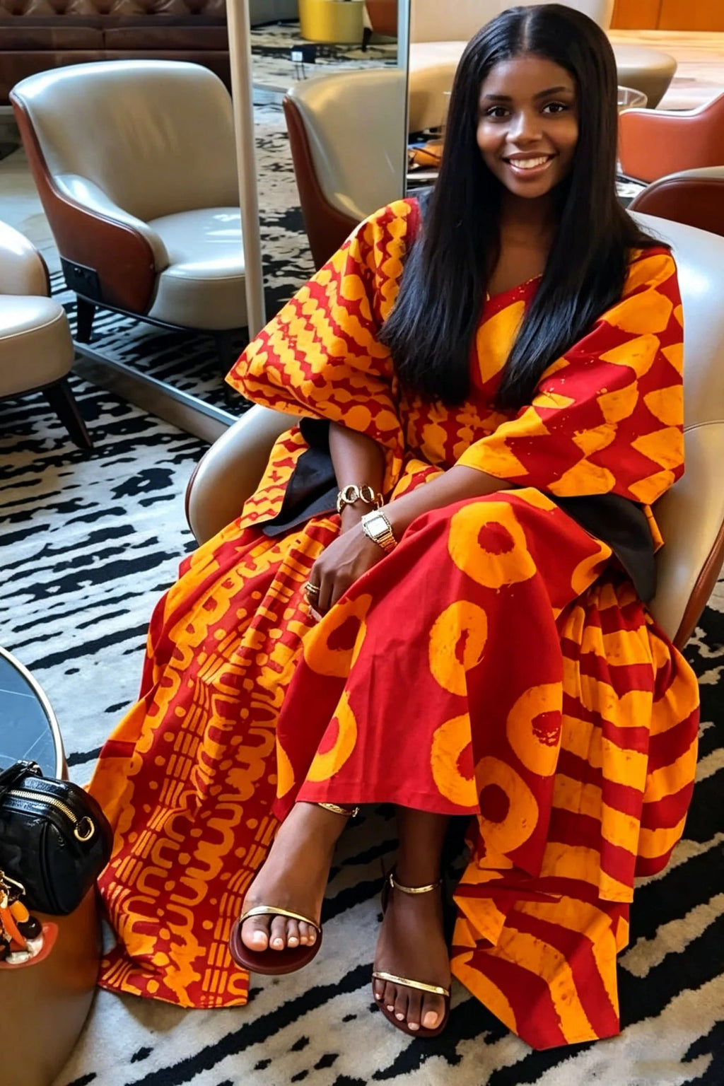 Coordinated Vibrant Ethnic Print Skirt Set