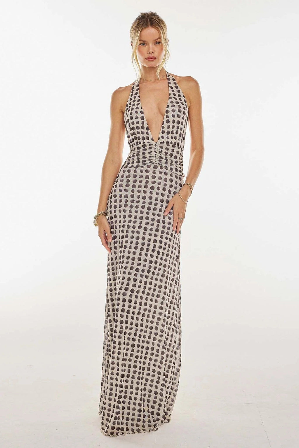 Camoni Polka Dot Diary Maxi-Length Dress