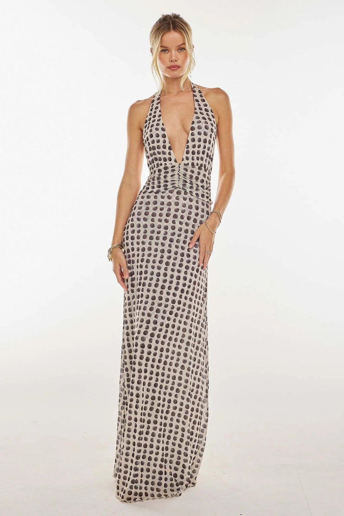 Camoni Polka Dot Diary Maxi-Length Dress