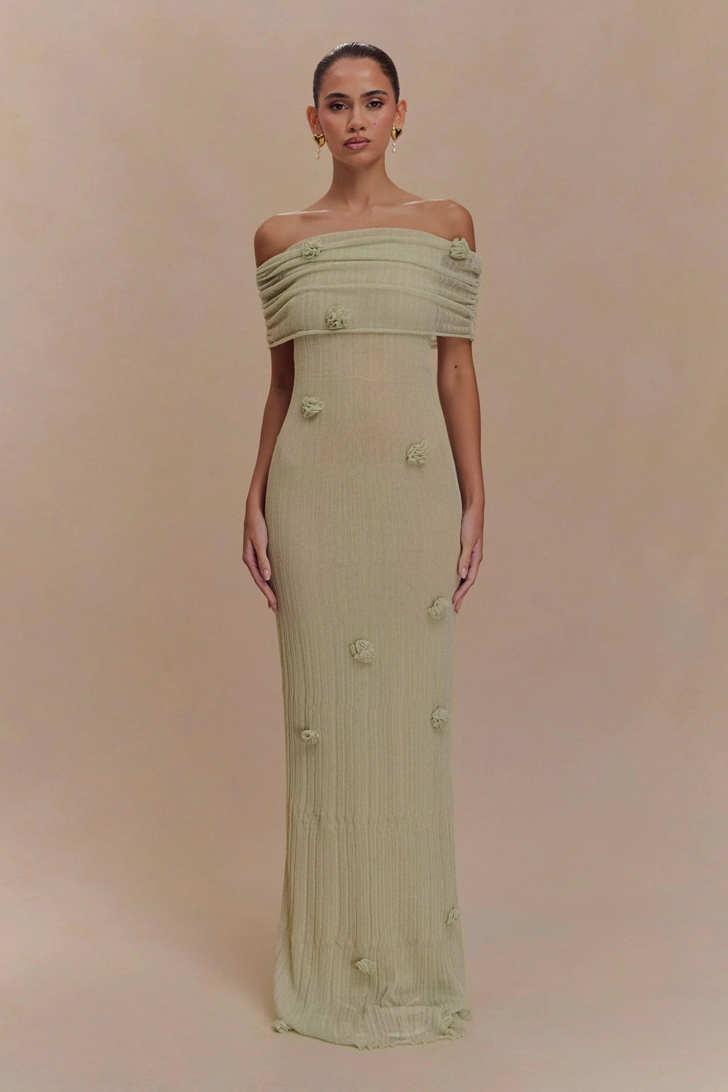 Orchid Knit Maxi-Length Dress