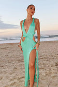 Holiday Reverie Knit Maxi-Length Dress