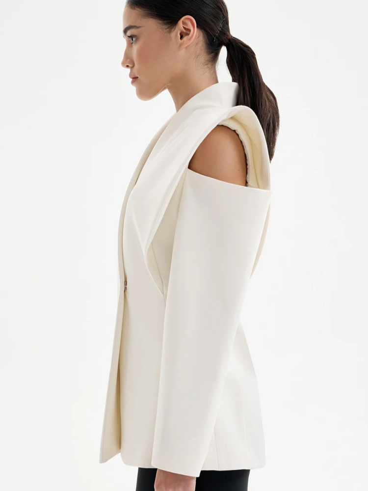 Fitted Jacket with Structured Shoulders