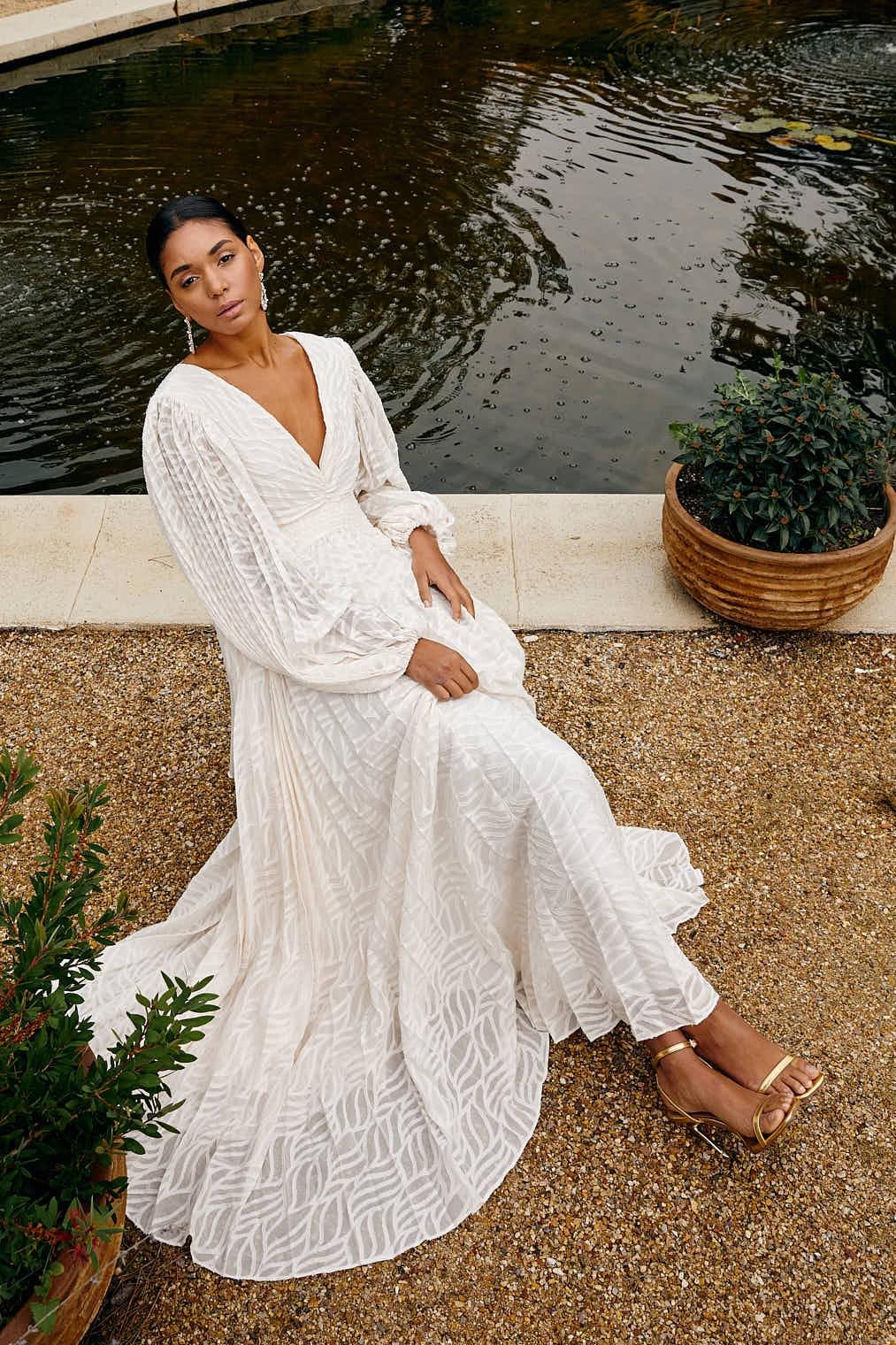 Allegory Elsa Cream Maxi-Length Dress