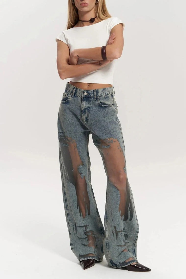 Modern Trixie Blue Transparent Jeans
