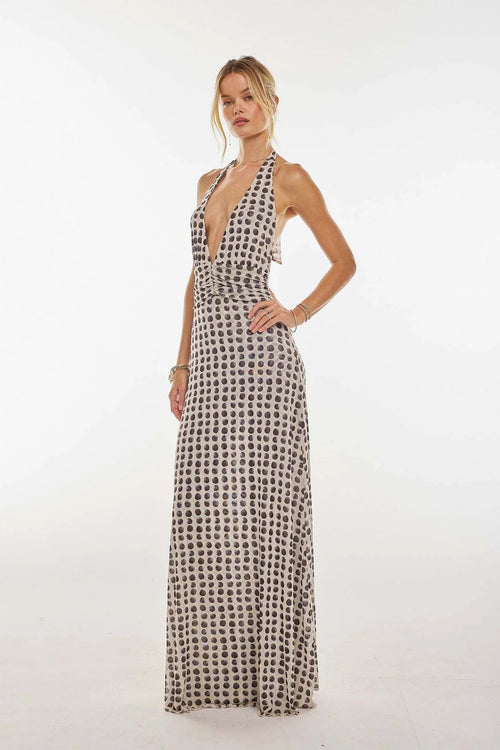 Camoni Polka Dot Diary Maxi-Length Dress