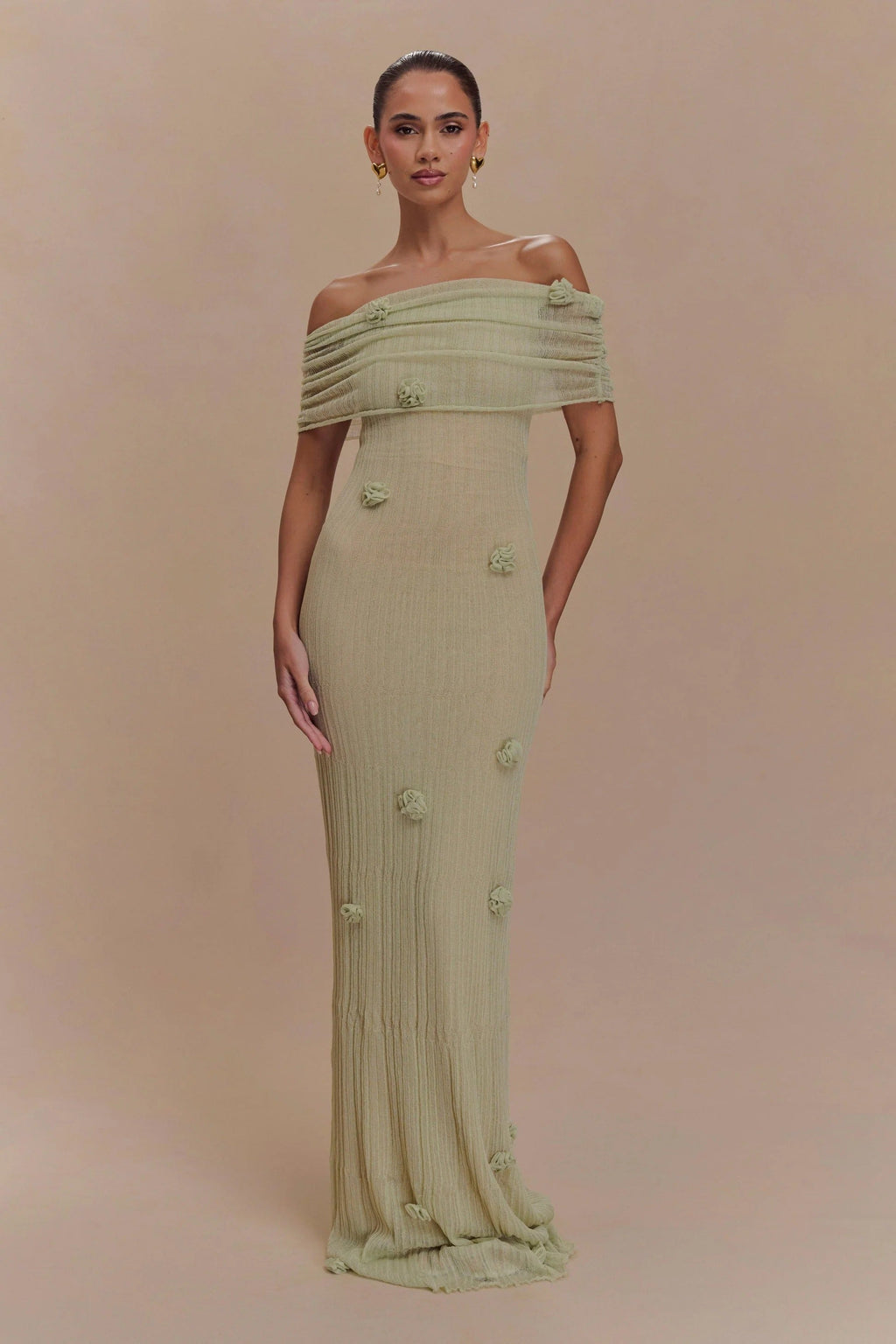 Orchid Knit Maxi-Length Dress