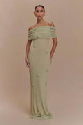 Orchid Knit Maxi-Length Dress