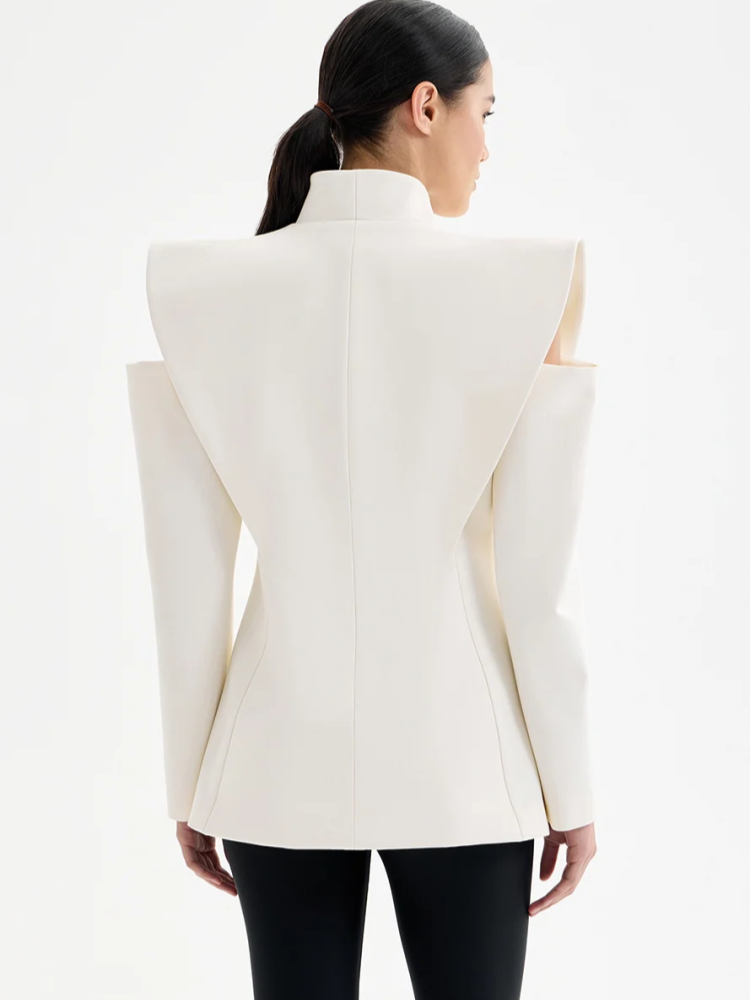 Fitted Jacket with Structured Shoulders