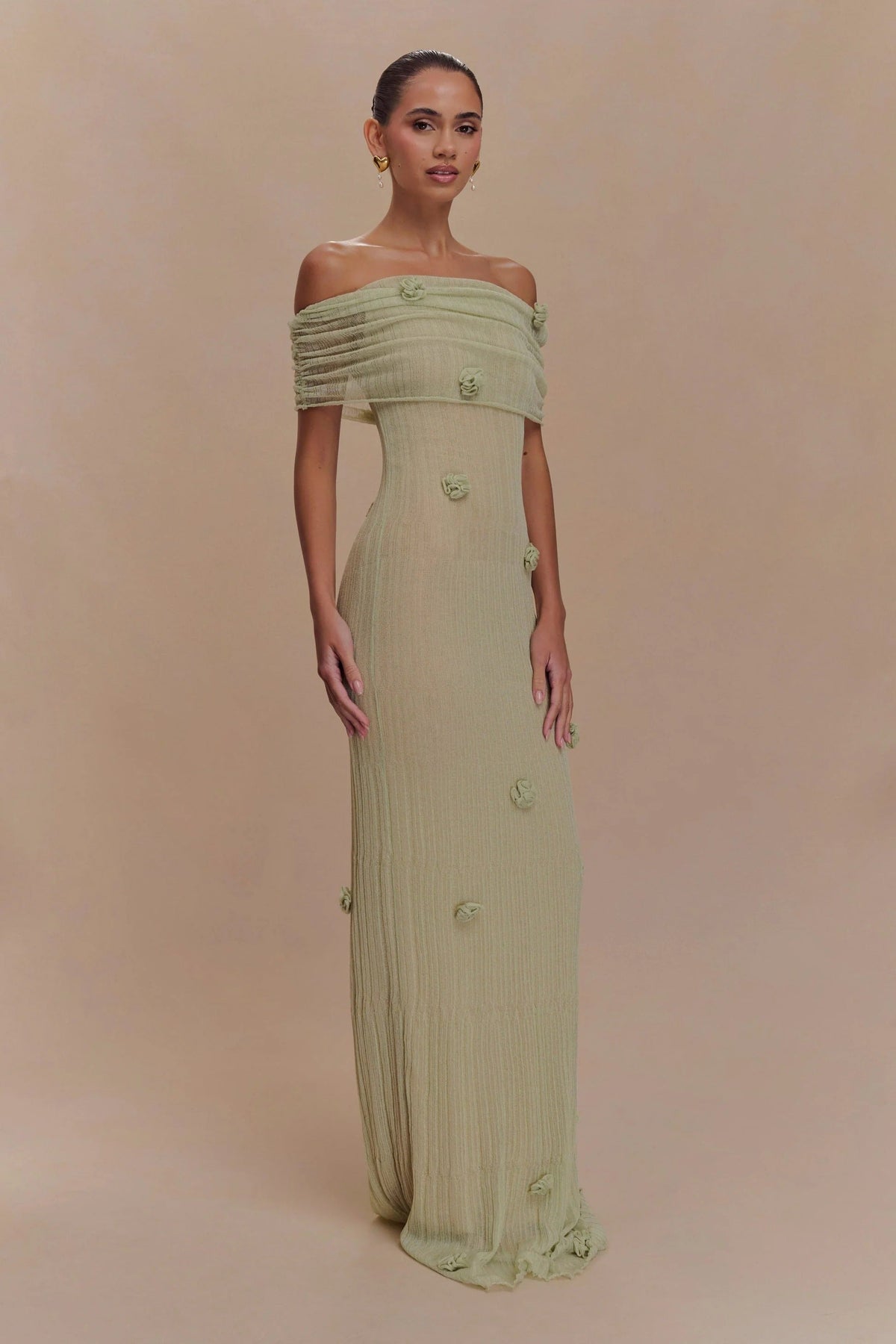 Orchid Knit Maxi-Length Dress