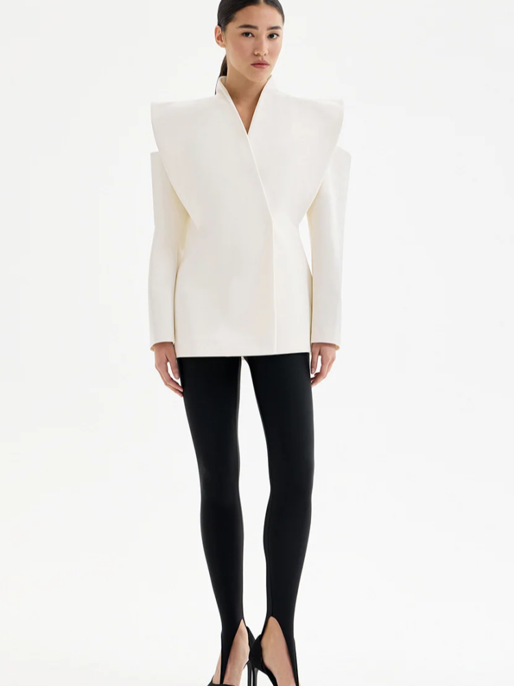 Fitted Jacket with Structured Shoulders