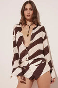 Coordinated Zebra Print Shorts Set