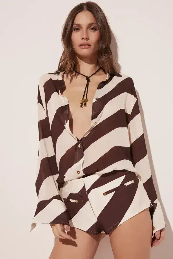 Coordinated Zebra Print Shorts Set