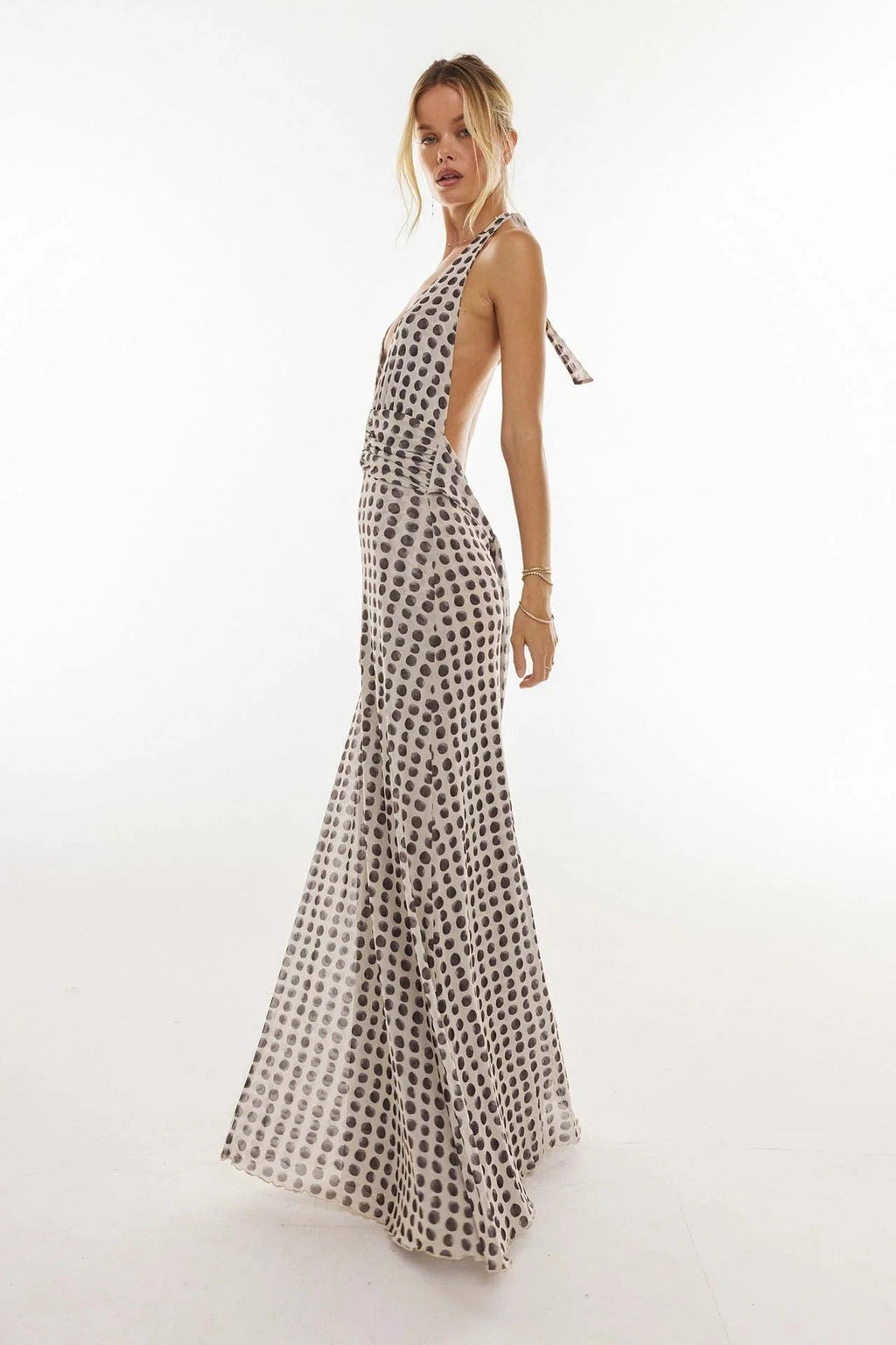 Camoni Polka Dot Diary Maxi-Length Dress