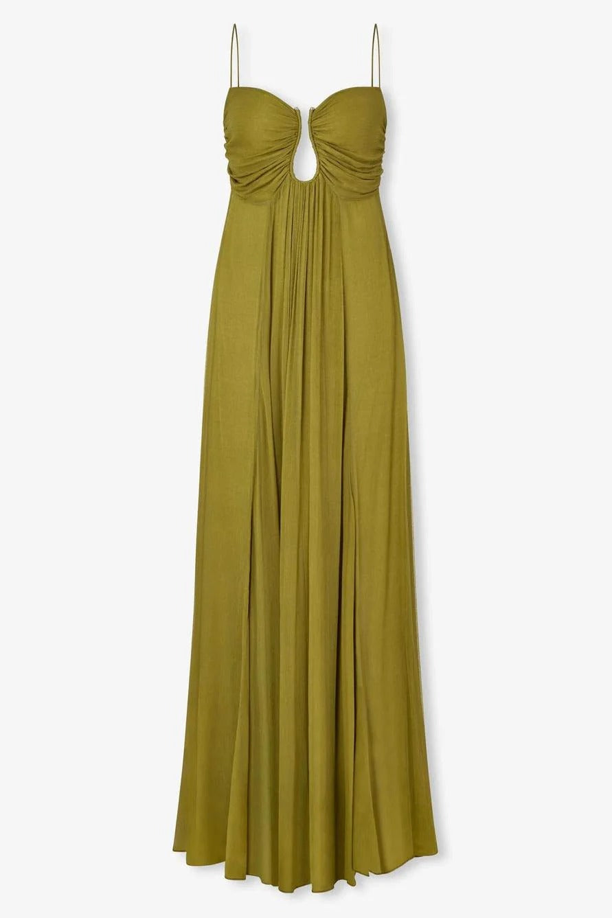 Flou Olive Morea Maxi-Length Dress