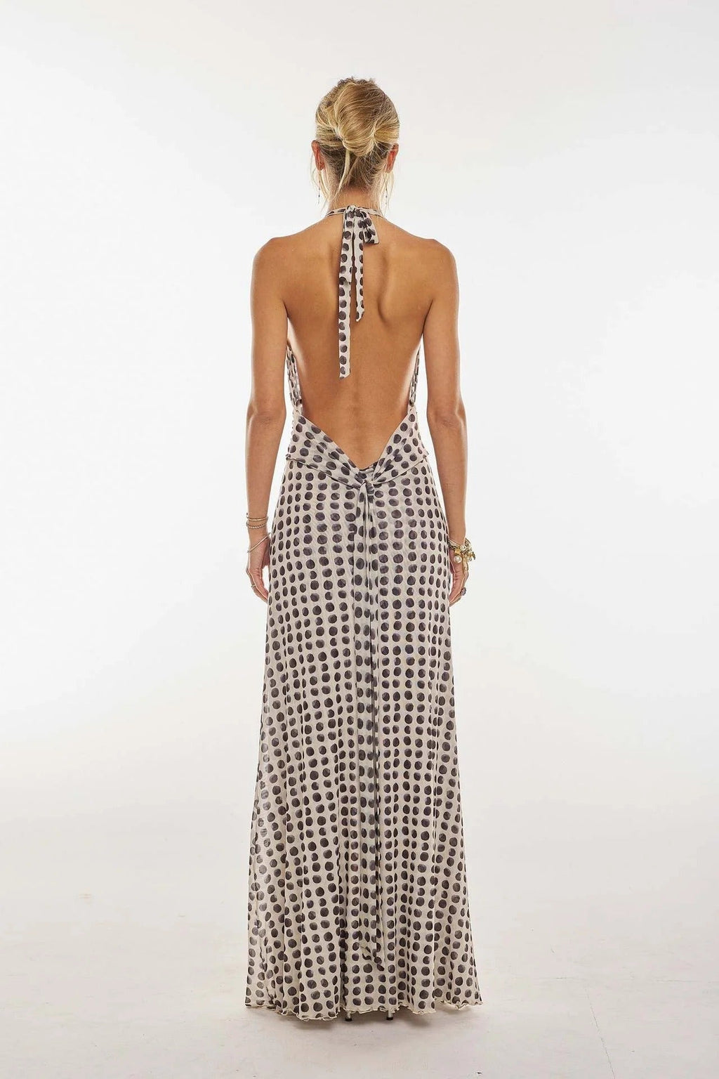 Camoni Polka Dot Diary Maxi-Length Dress