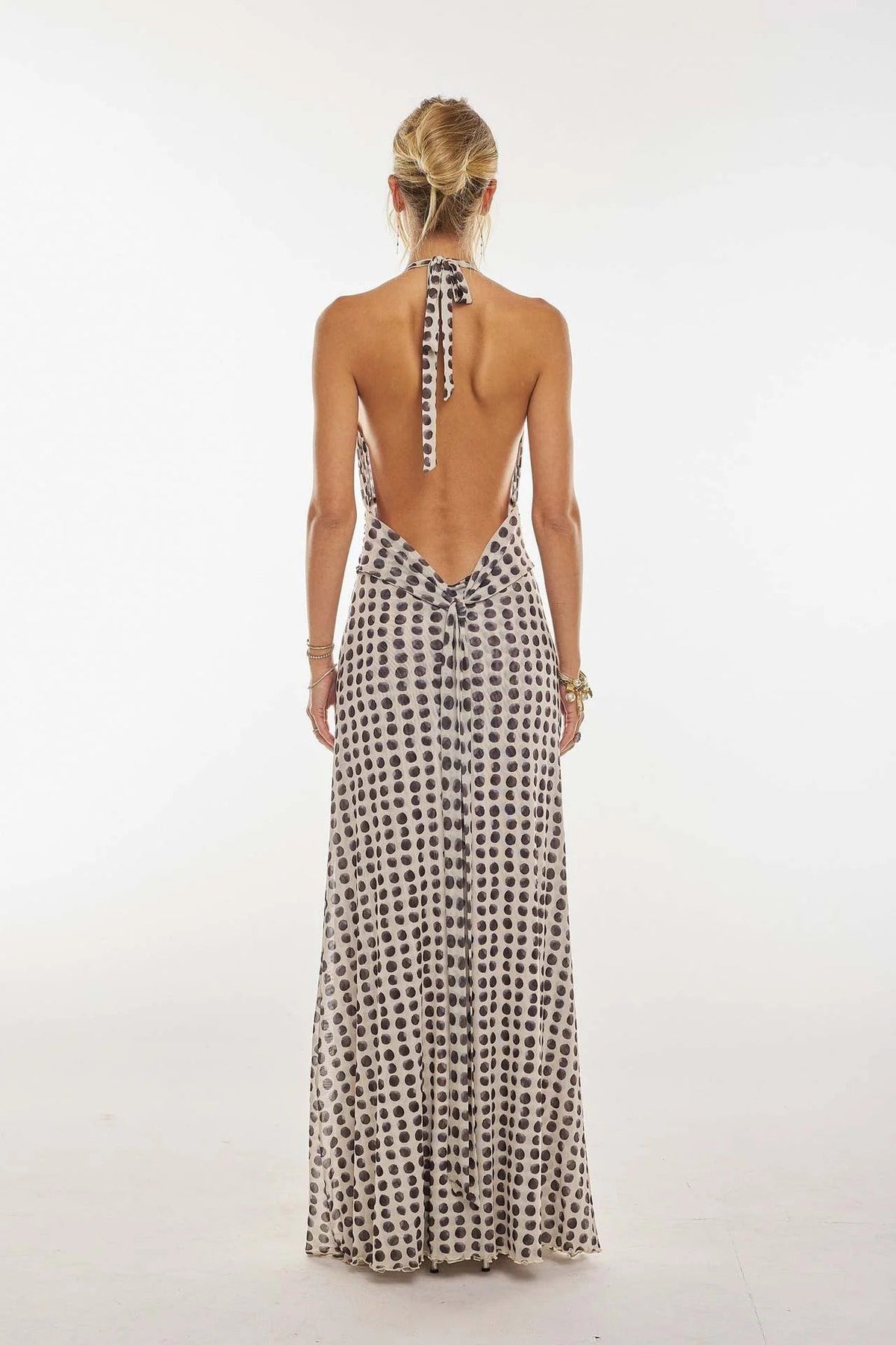 Camoni Polka Dot Diary Maxi-Length Dress