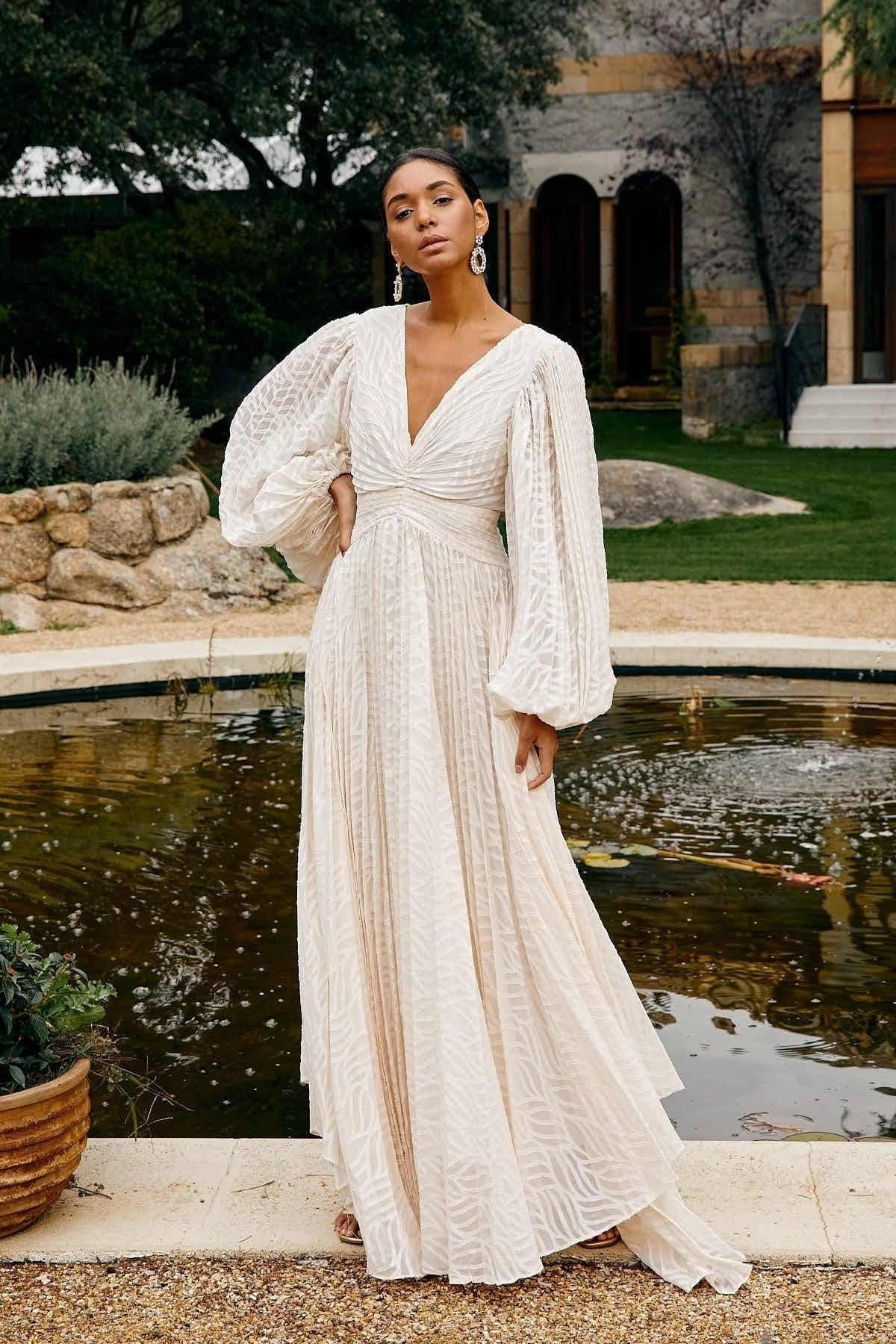 Allegory Elsa Cream Maxi-Length Dress
