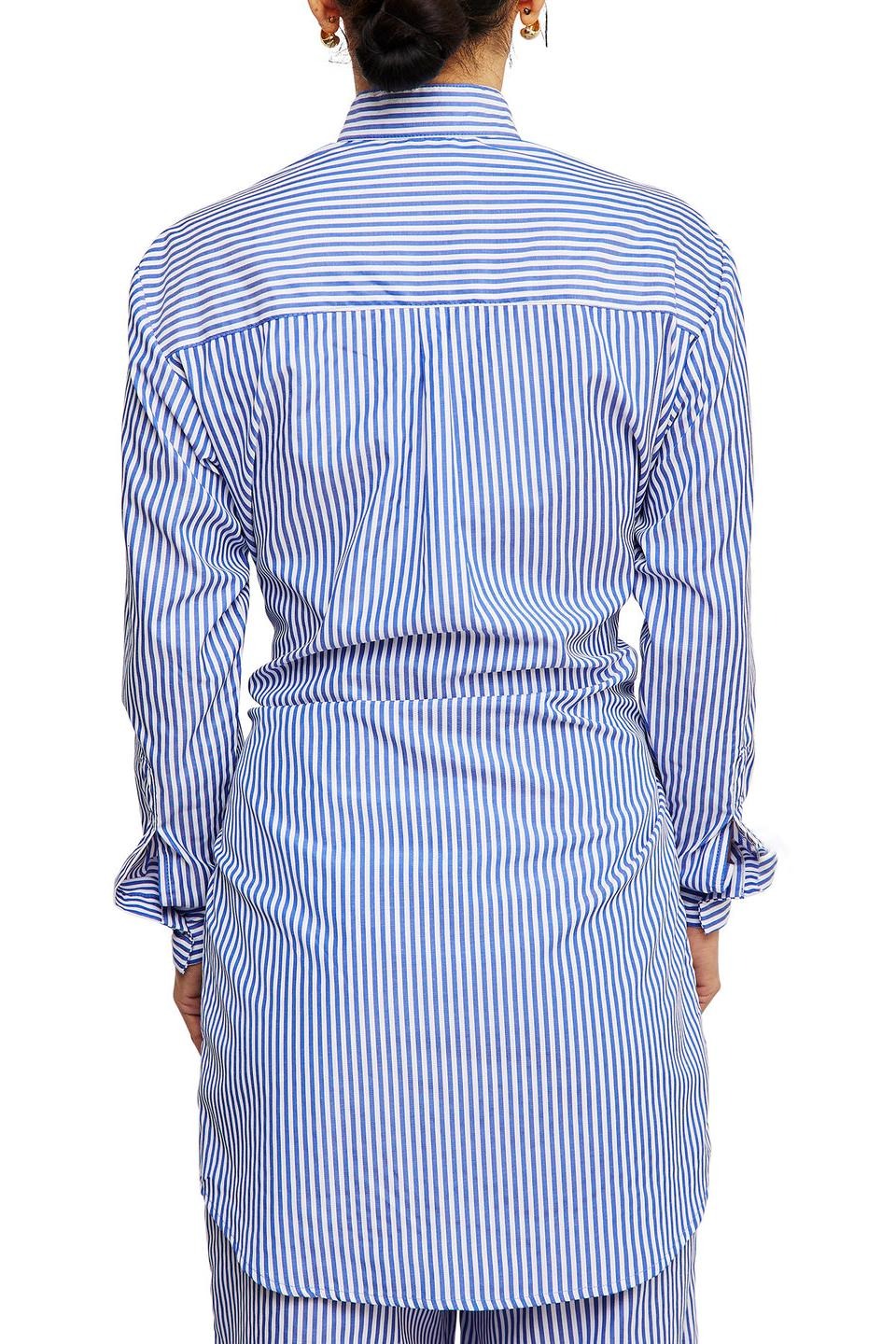 Coordinated Blue Bar Skirt Set