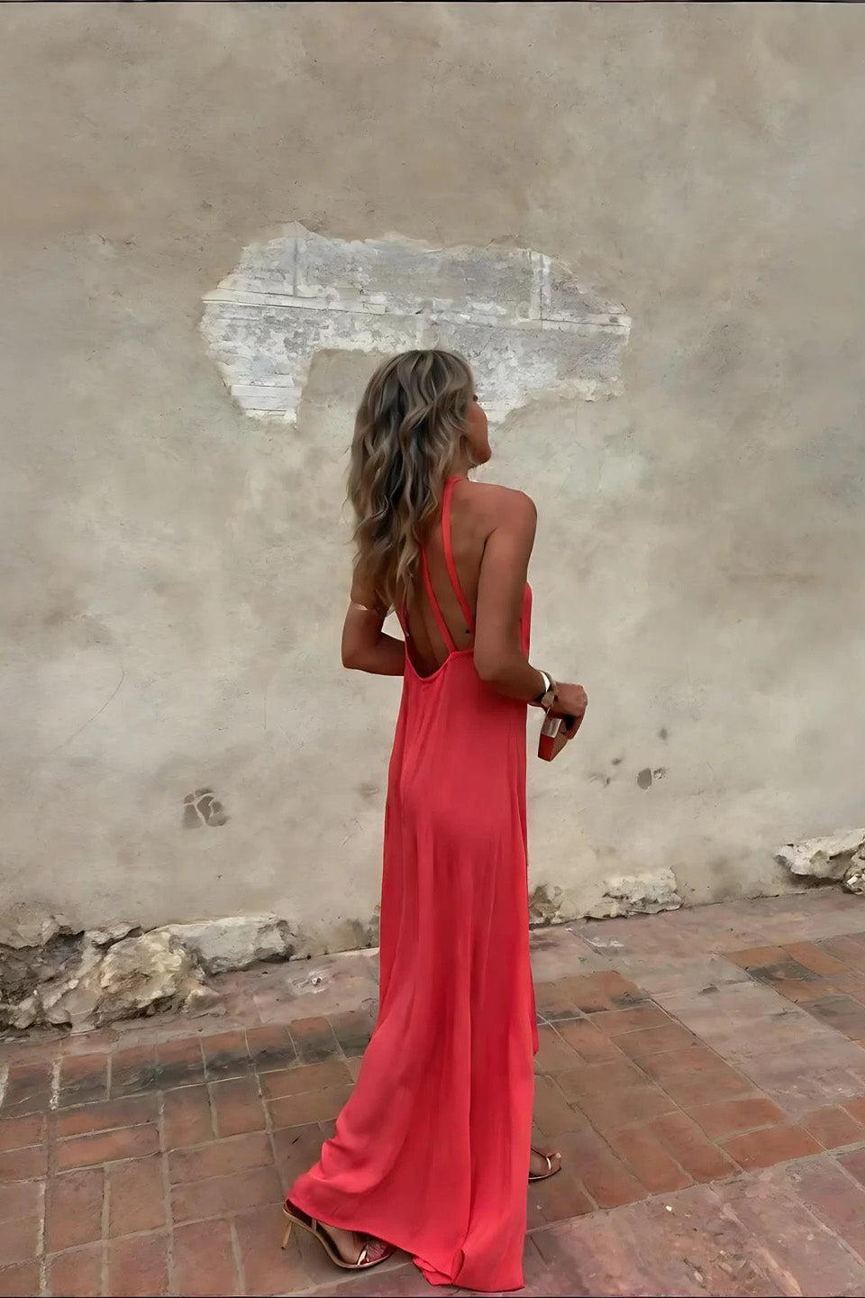 Modern The Coral Gold Gown