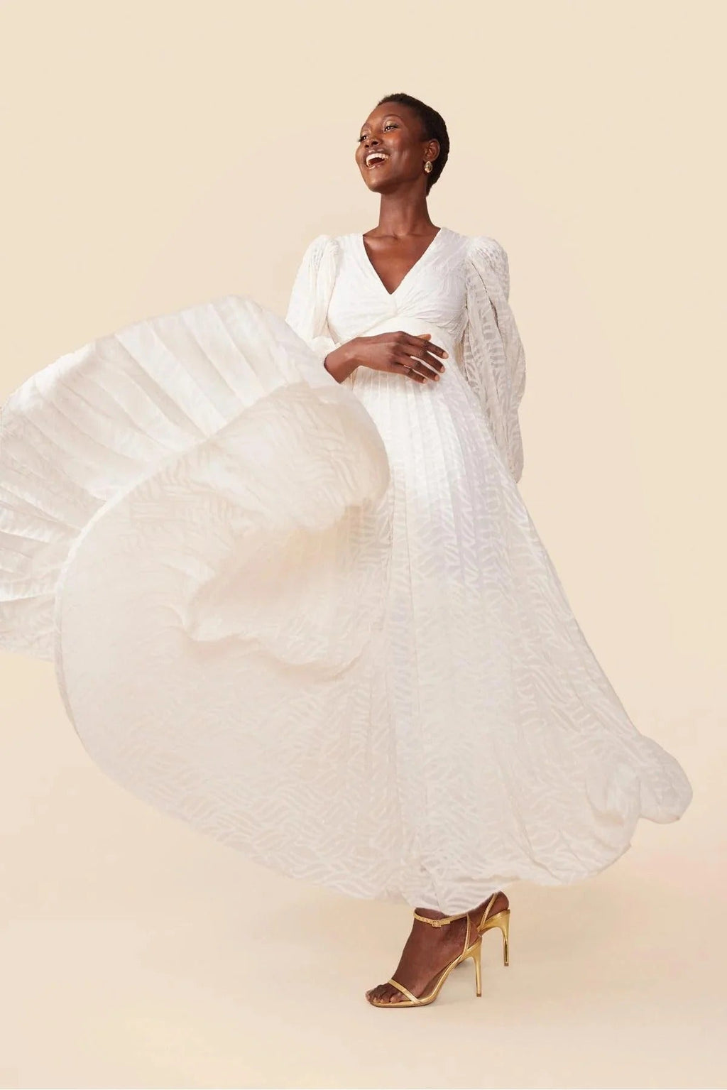 Allegory Elsa Cream Maxi-Length Dress