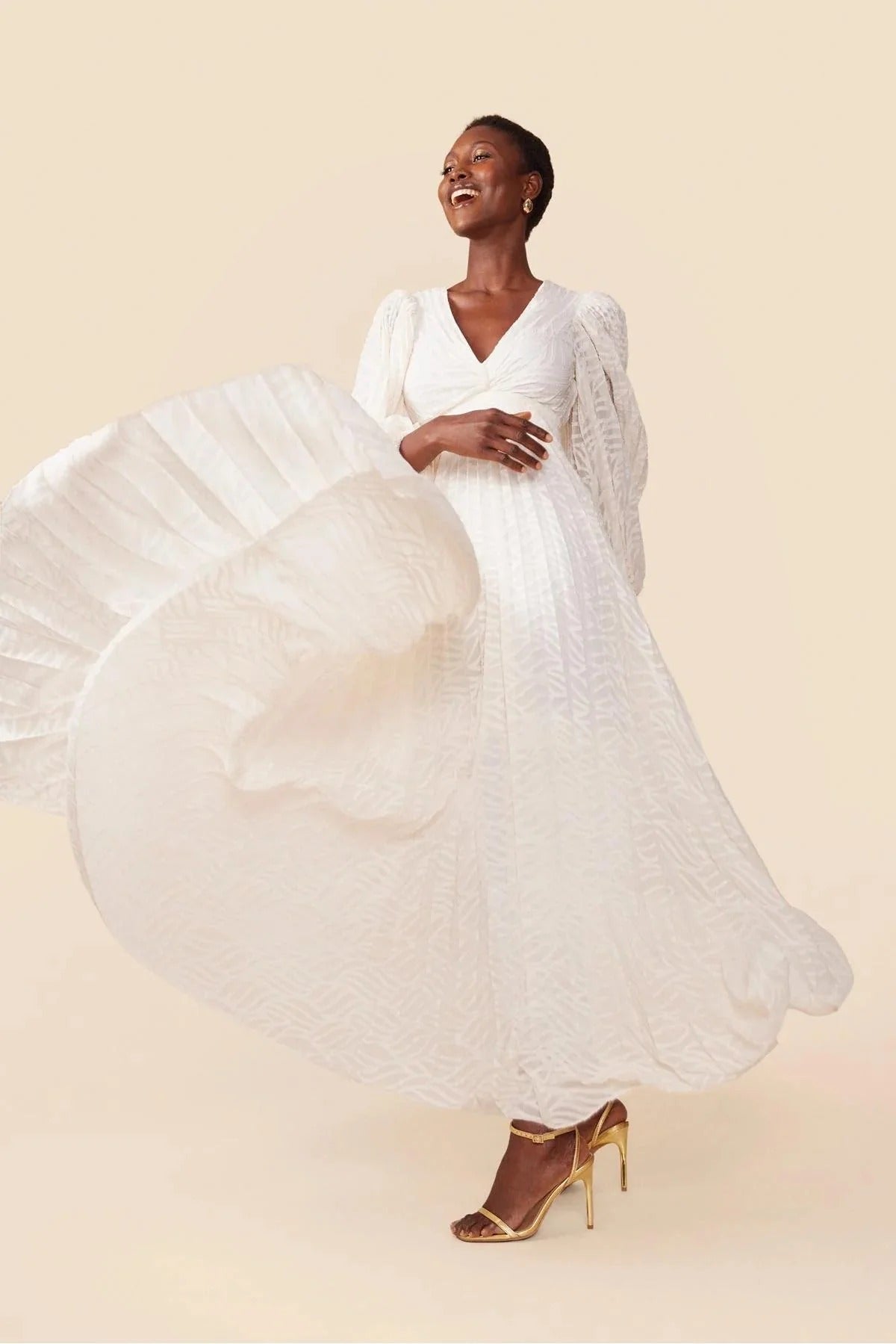 Allegory Elsa Cream Maxi-Length Dress
