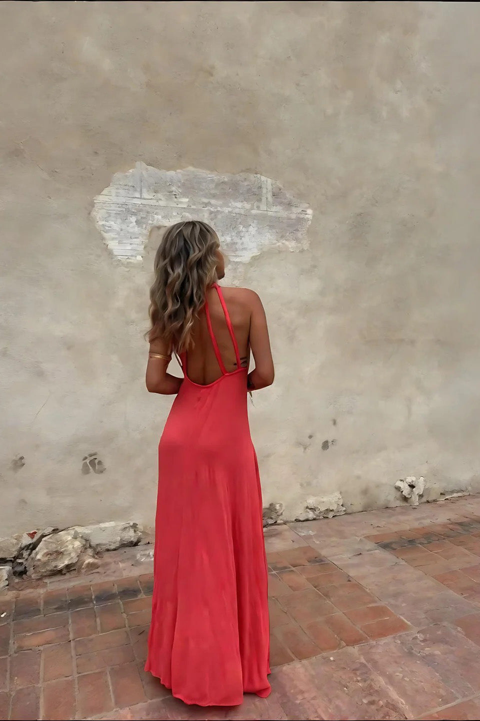 Modern The Coral Gold Gown