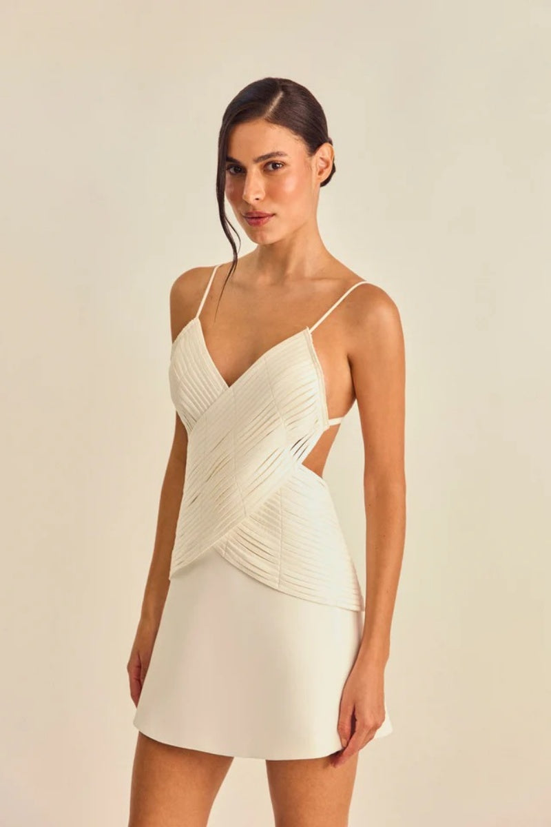 Temperament Slim Open-Back Mini-Length Dress