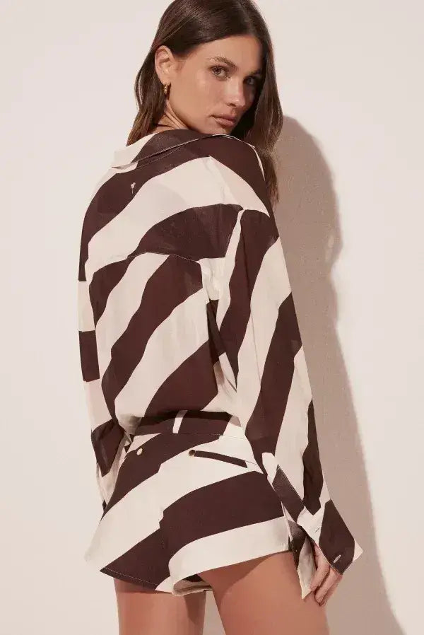 Coordinated Zebra Print Shorts Set
