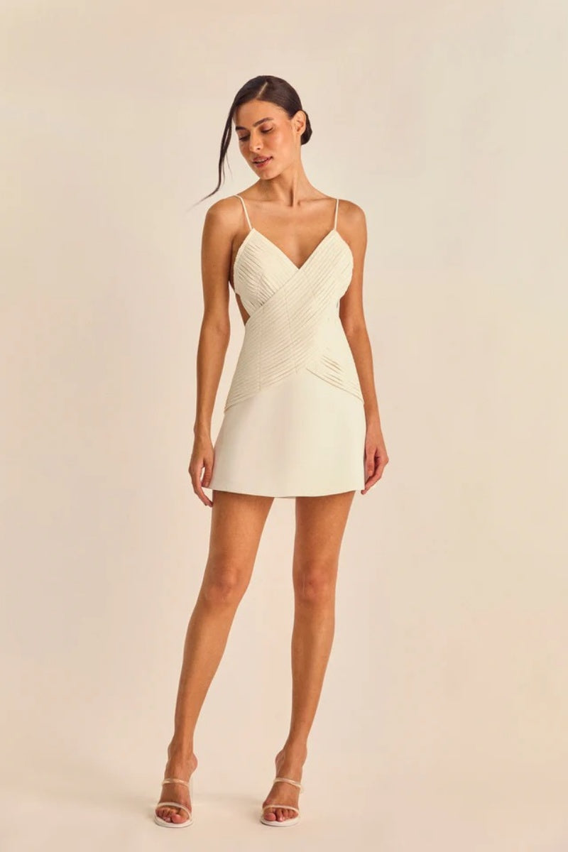 Temperament Slim Open-Back Mini-Length Dress