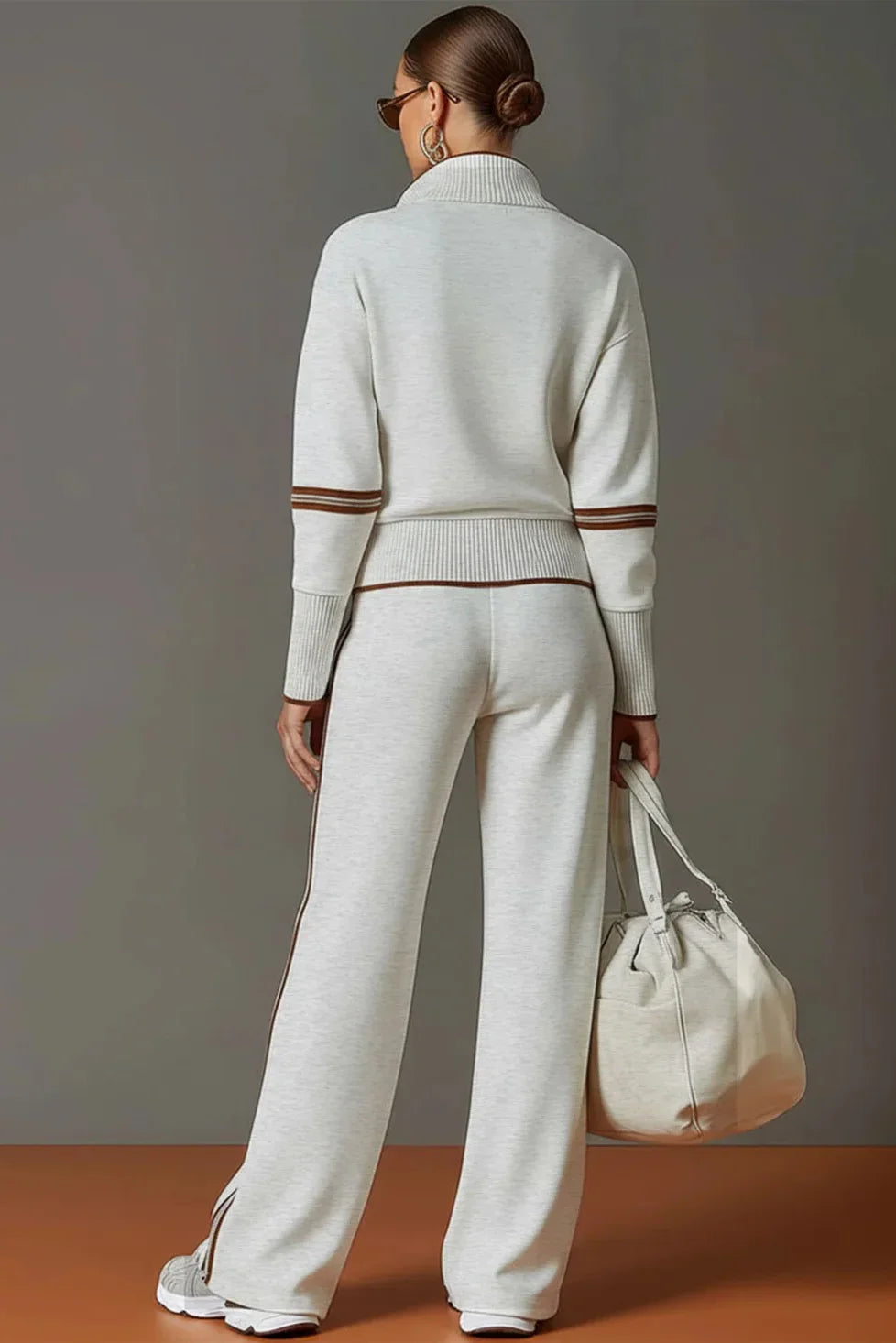 Coordinated Retro Sporty Half-Zip Webbing Set