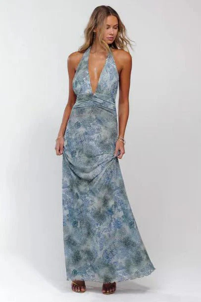Camoni Polka Dot Diary Maxi-Length Dress
