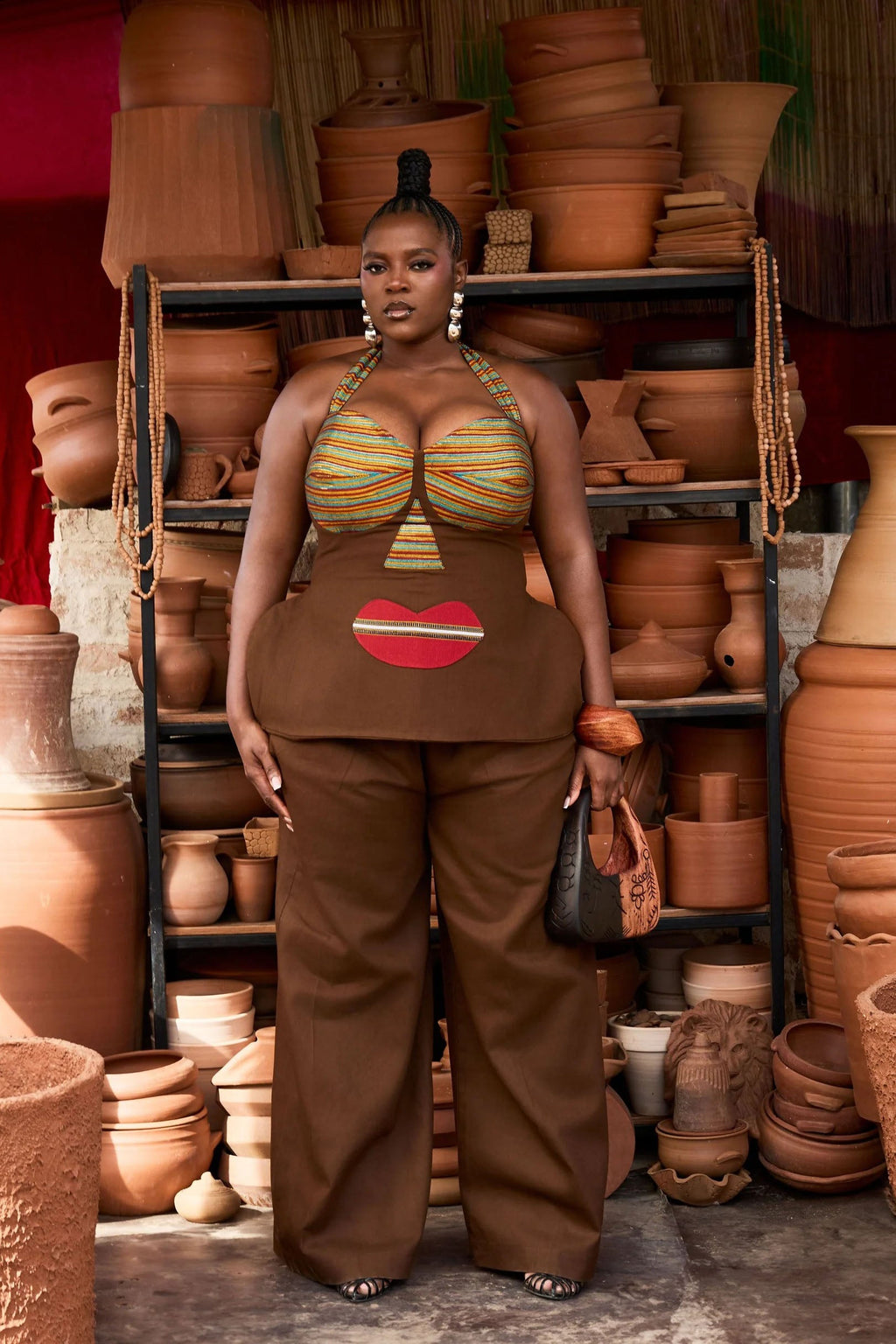Modern Tribal-Inspired Halter Corset Top