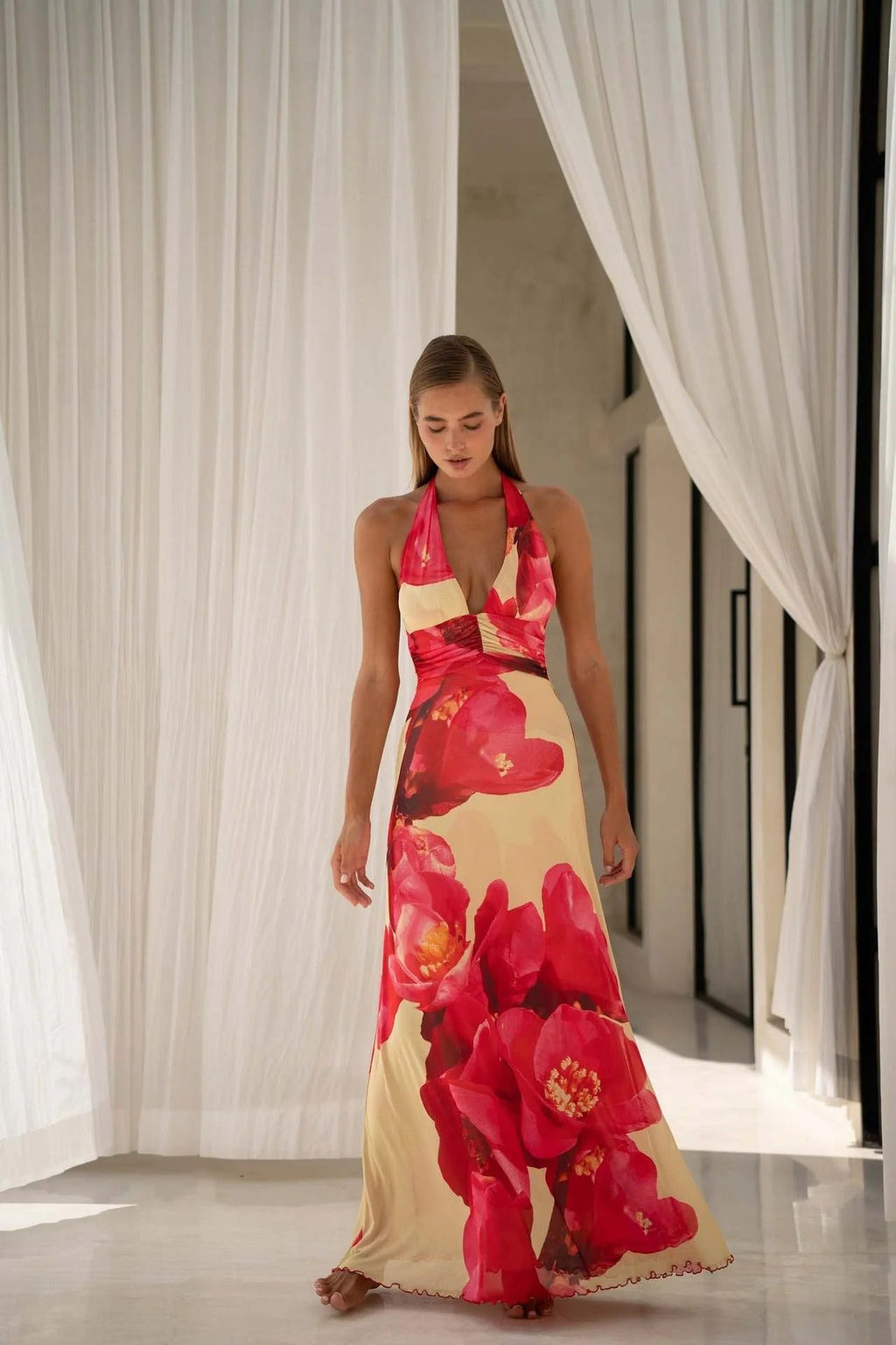 Camoni Polka Dot Diary Maxi-Length Dress
