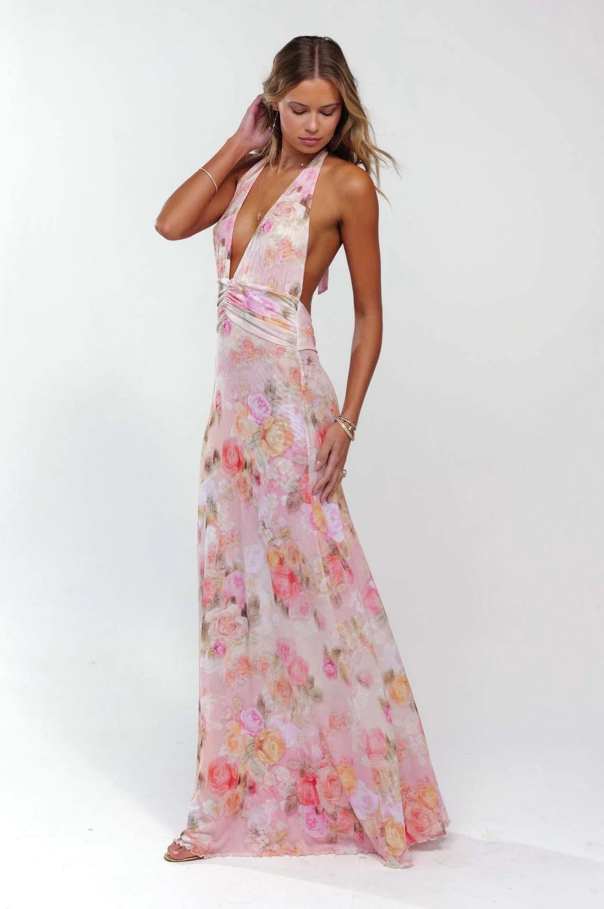 Camoni Polka Dot Diary Maxi-Length Dress
