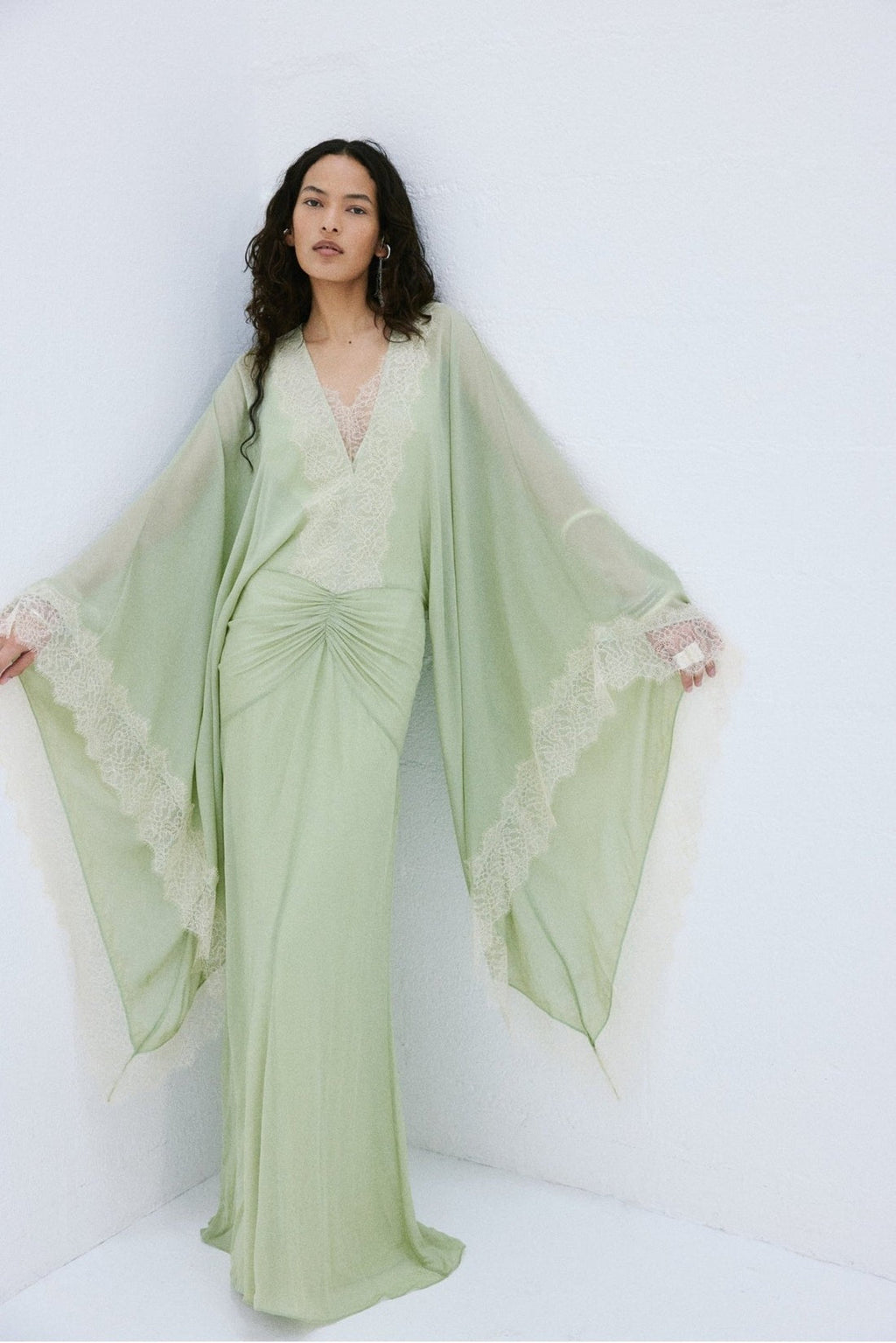 Mint Green Oversized Maxi-Length Dress