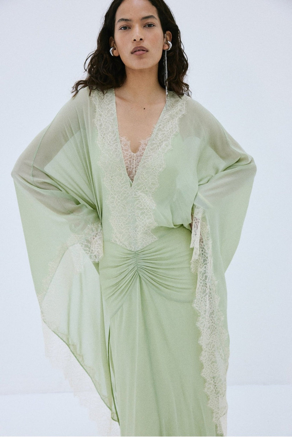 Mint Green Oversized Maxi-Length Dress
