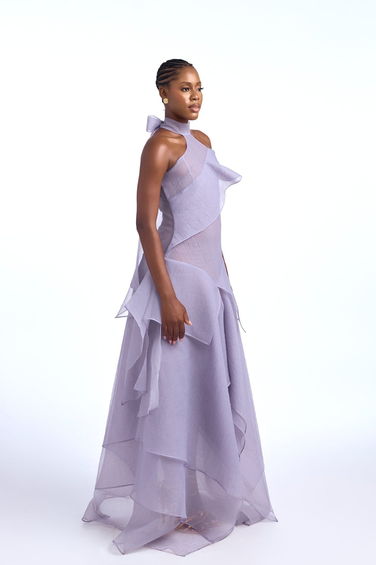 Arida Layered Bow Maxi-Length Dress