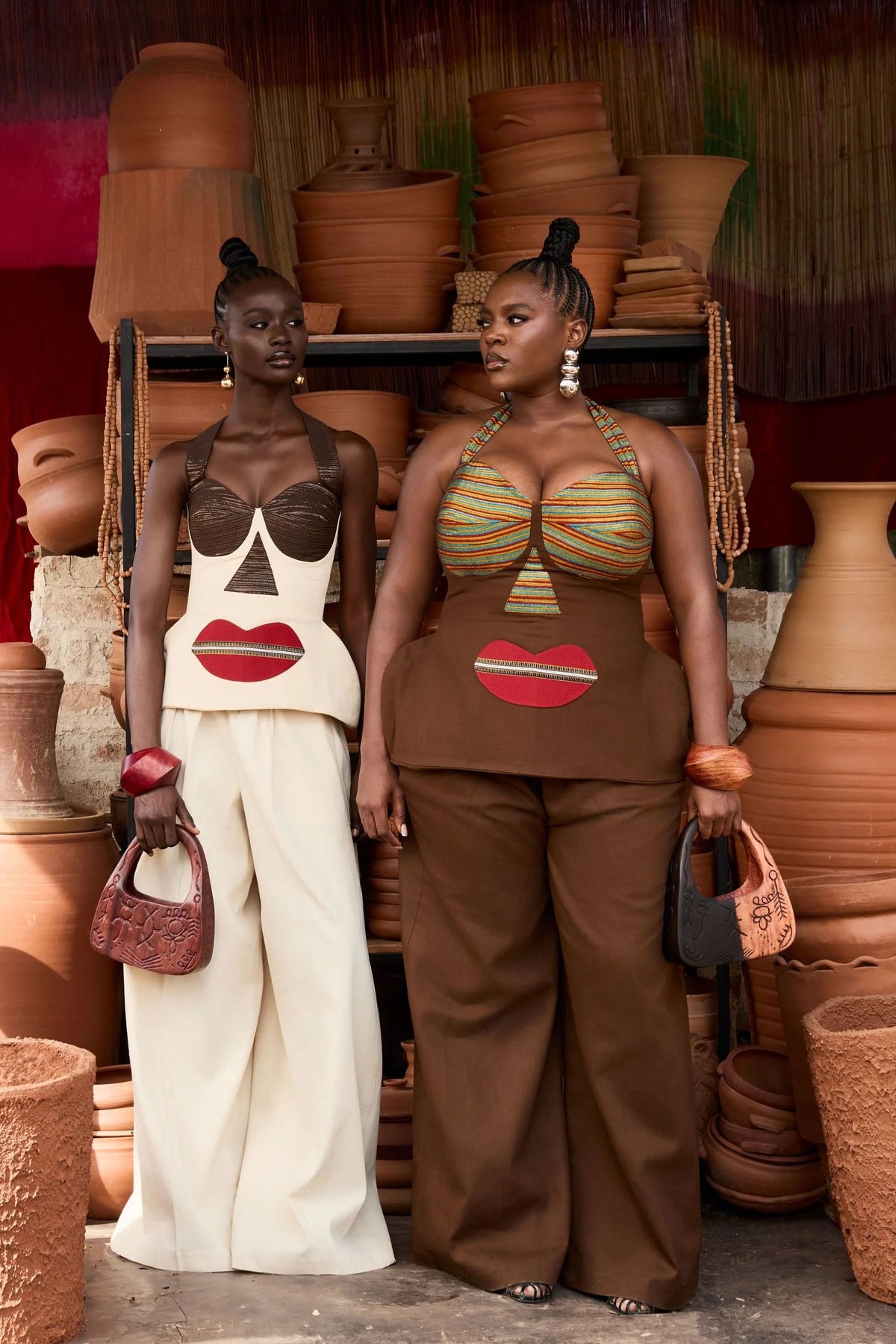 Modern Tribal-Inspired Halter Corset Top