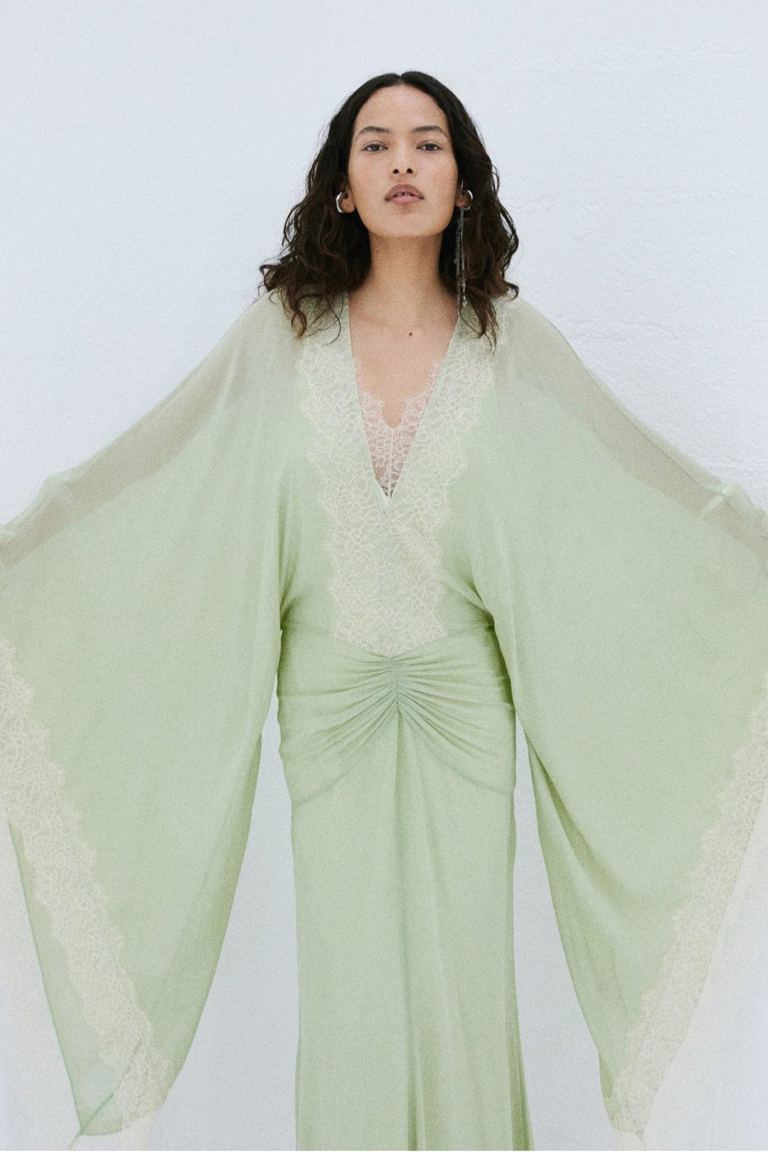 Mint Green Oversized Maxi-Length Dress