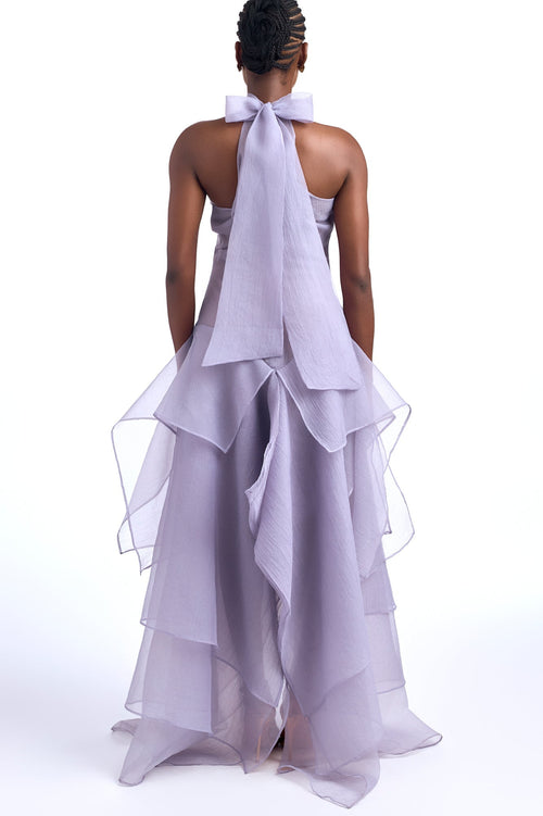 Arida Layered Bow Maxi-Length Dress