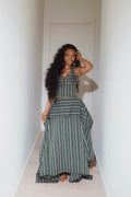 Coordinated Layered Maxi Skirt Set