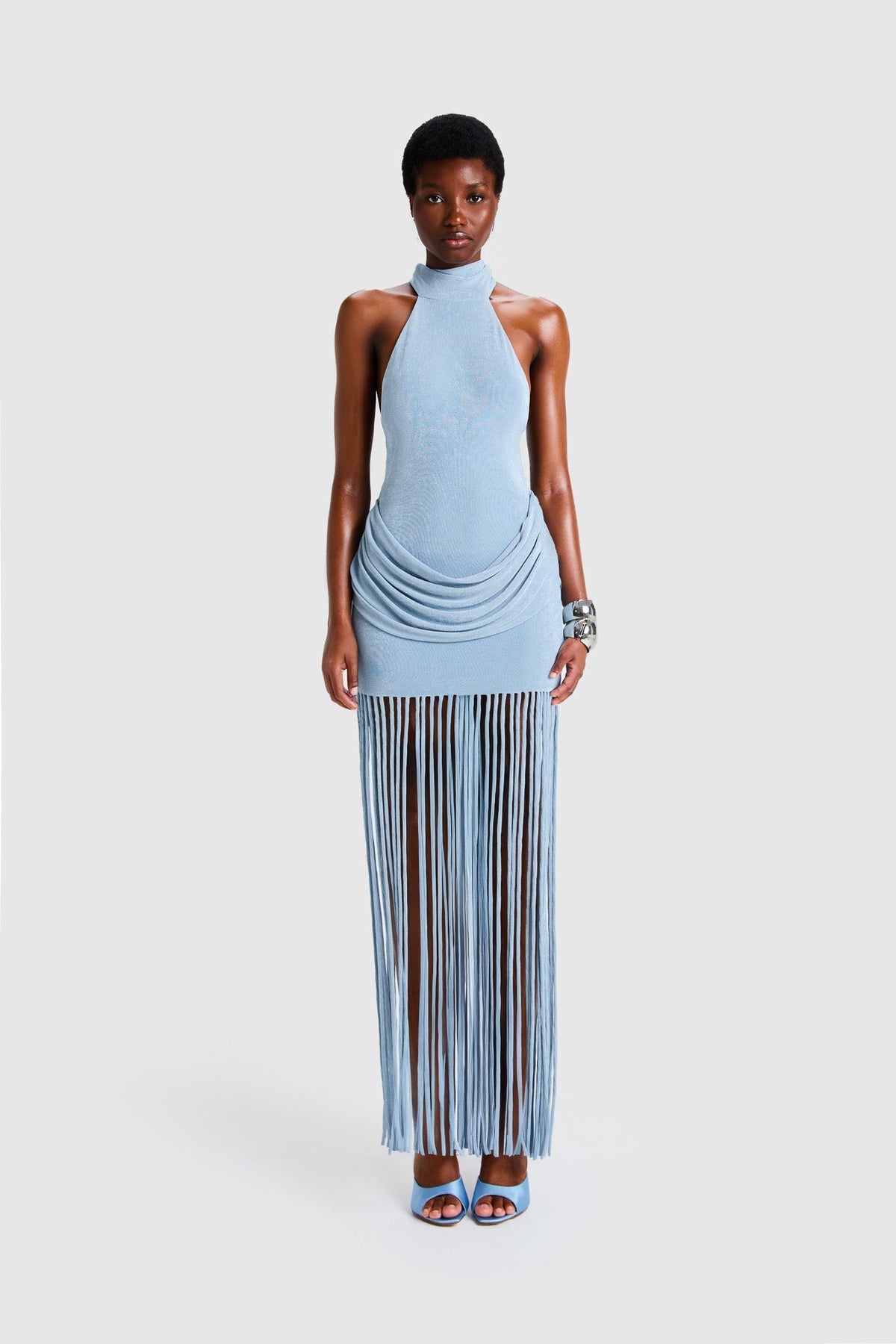 Nova Halter Tie Back Maxi-Length Dress