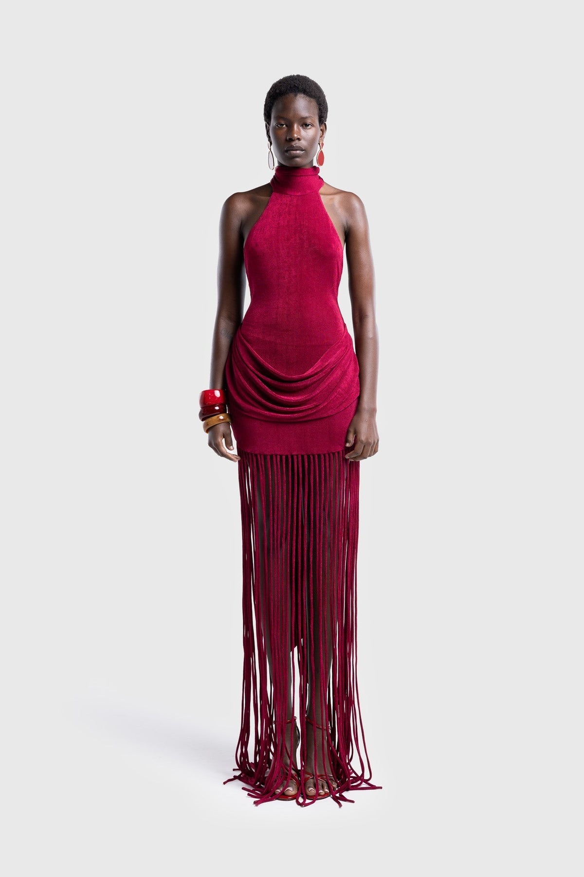 Nova Halter Tie Back Maxi-Length Dress