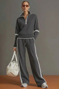 Coordinated Retro Sporty Half-Zip Webbing Set
