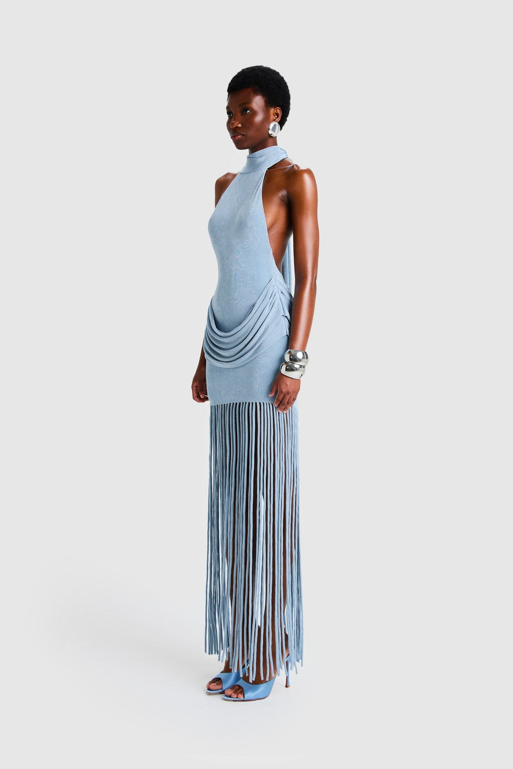 Nova Halter Tie Back Maxi-Length Dress