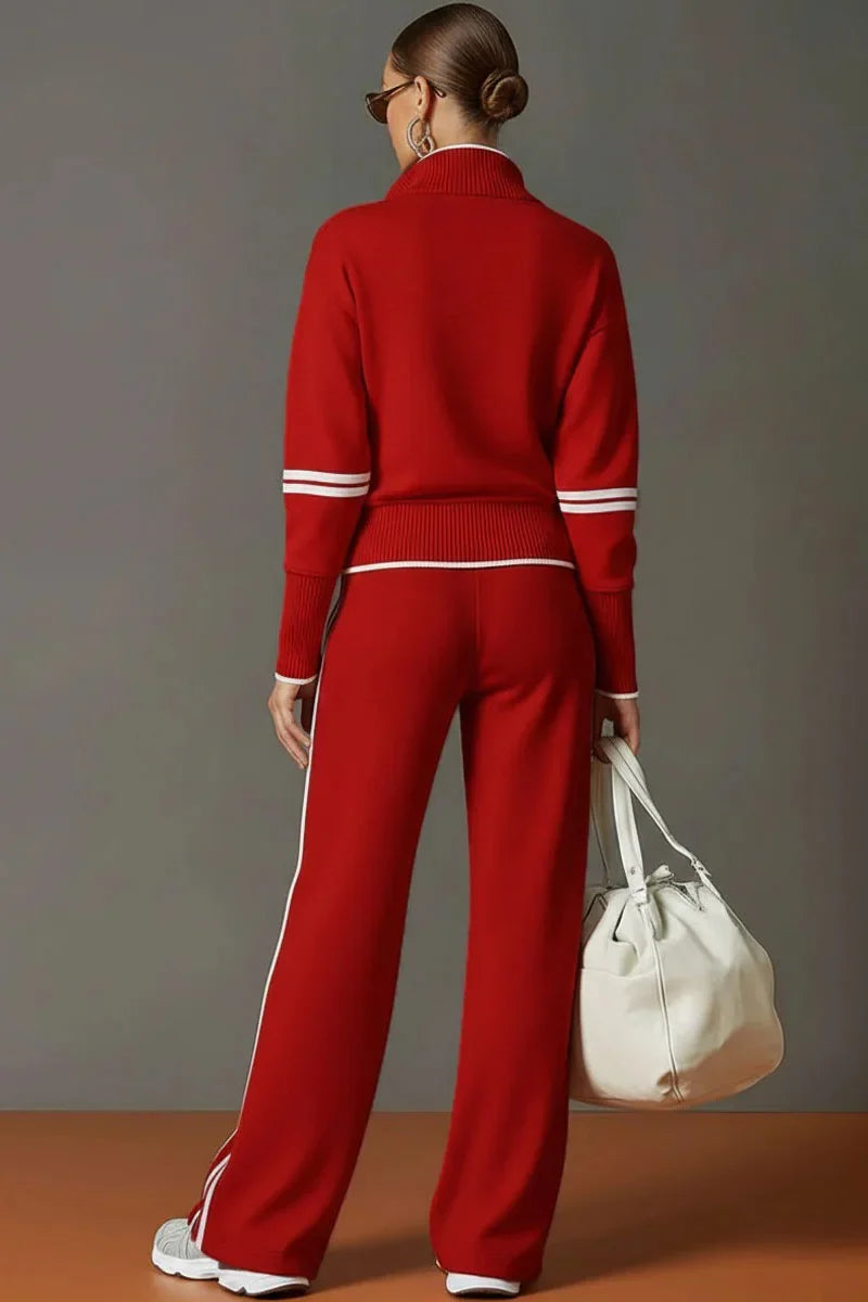 Coordinated Retro Sporty Half-Zip Webbing Set
