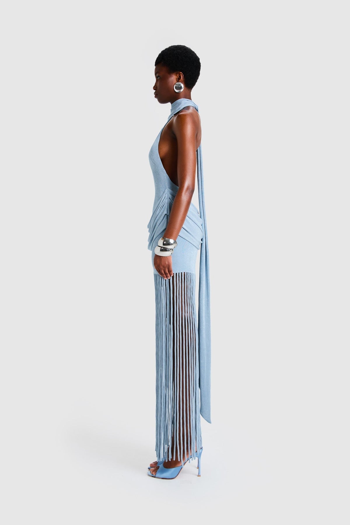 Nova Halter Tie Back Maxi-Length Dress