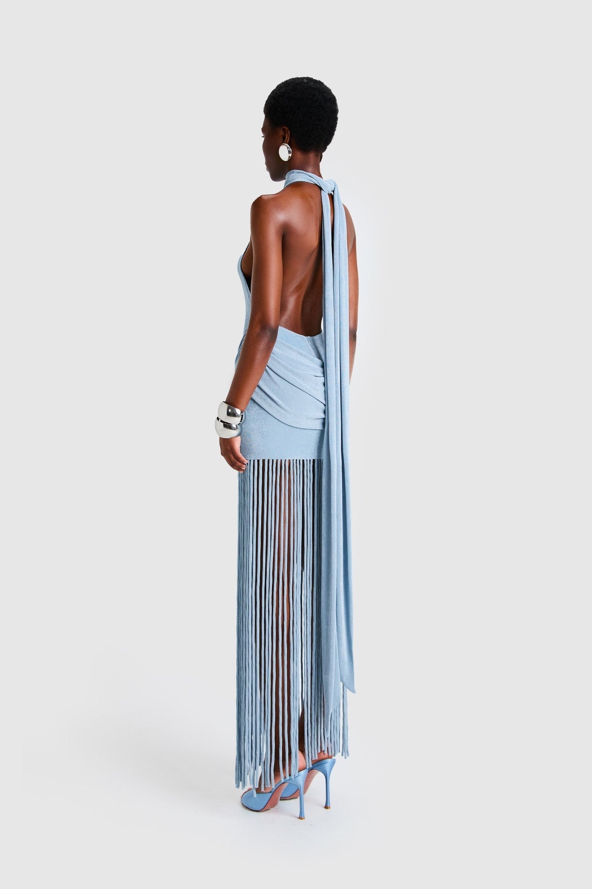 Nova Halter Tie Back Maxi-Length Dress