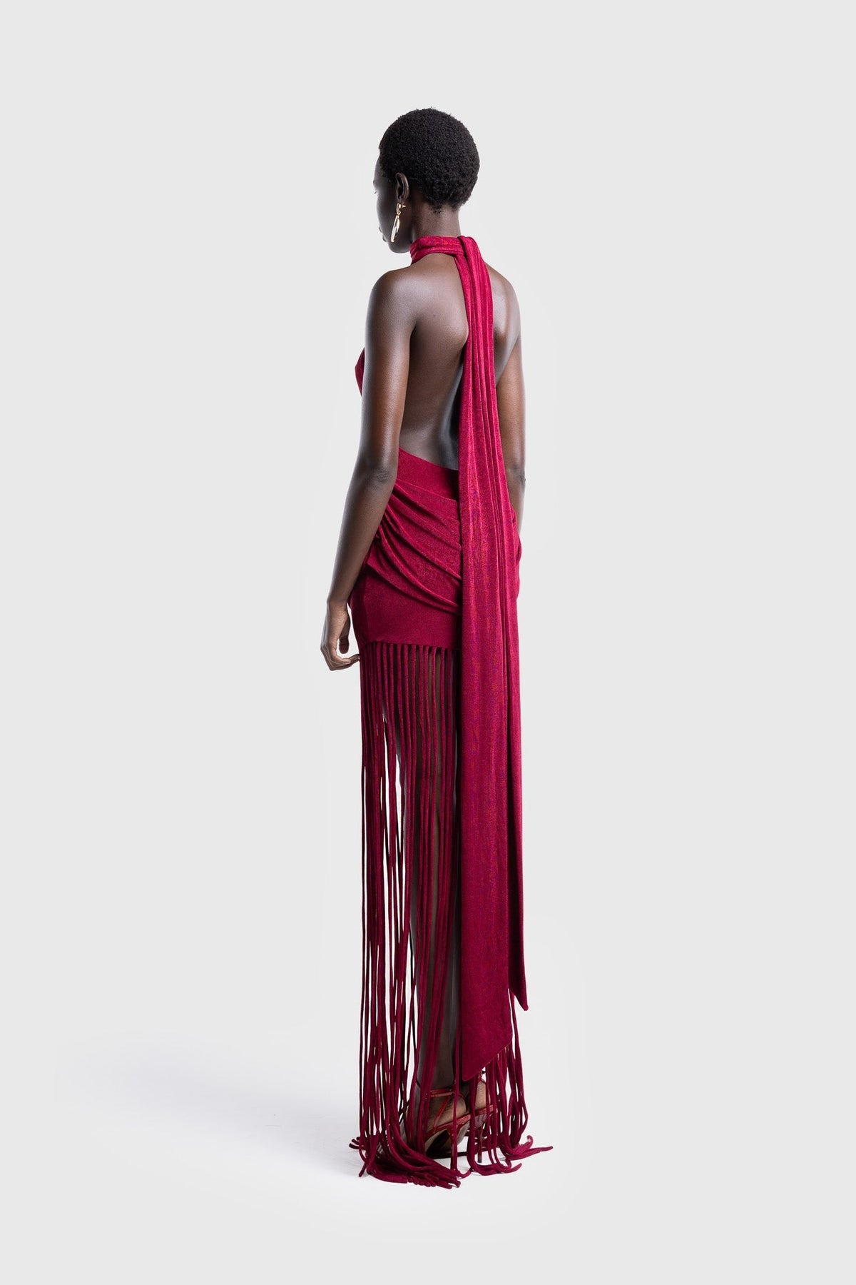 Nova Halter Tie Back Maxi-Length Dress