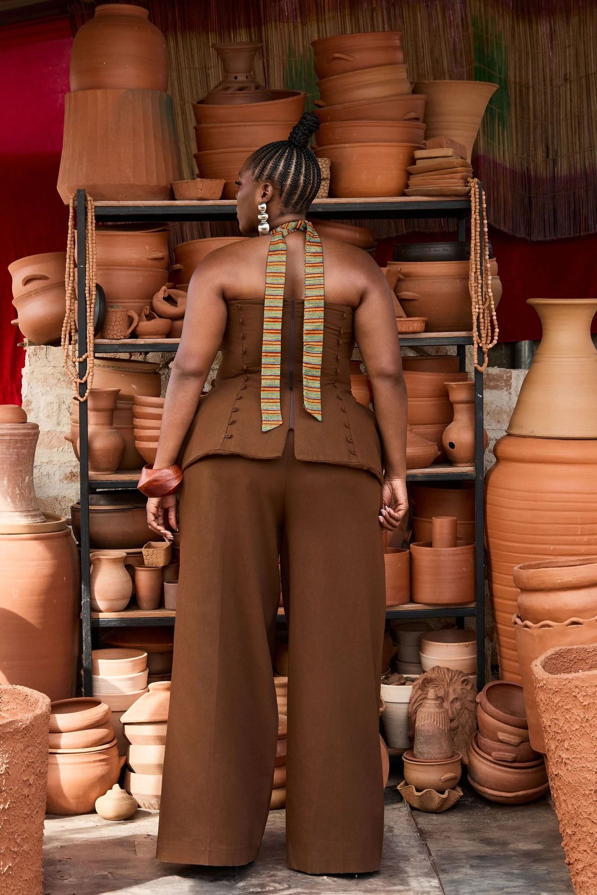 Modern Tribal-Inspired Halter Corset Top